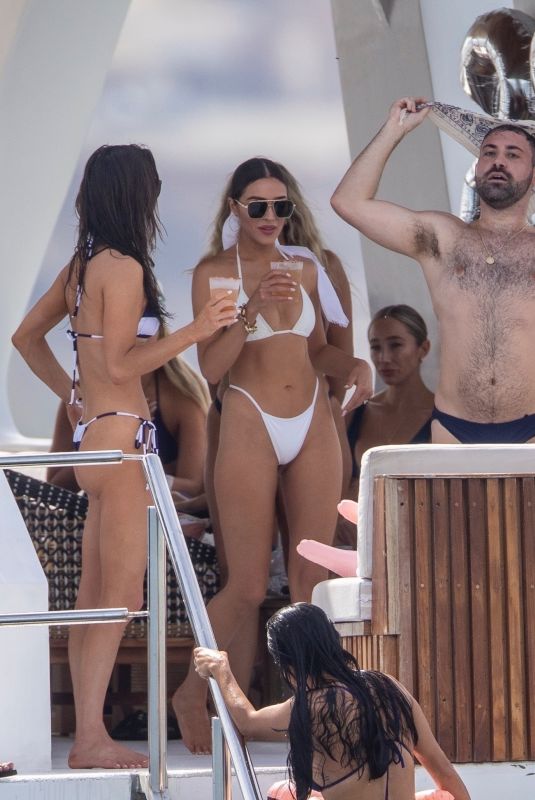 OLIVIA and SOPHIA CULPO and DEVON WINDSOR in Bikinis at Olivia’s Bachelorette Party on a Boat in Los Cabos 11/06/2023