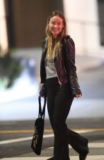 OLIVIA WILDE Out with Friends at Little Doms Restaurant in Los Feliz 11/01/2023