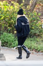 PAMELA ANDERSON Out with a Friend in Central Park in New York 11/04/2023