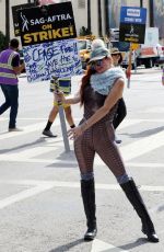 PHOEBE PRICE at SAG Strike in Los Angeles 11/07/2023