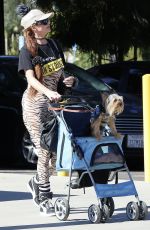 PHOEBE PRICE Out with Her Dog in Los Angeles 11/01/2023