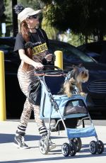 PHOEBE PRICE Out with Her Dog in Los Angeles 11/01/2023