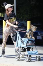 PHOEBE PRICE Out with Her Dog in Los Angeles 11/01/2023
