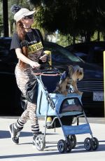 PHOEBE PRICE Out with Her Dog in Los Angeles 11/01/2023