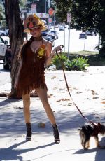 PHOEBE PRICE Out with Her Dog in Los Angeles 11/19/2023