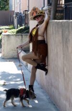 PHOEBE PRICE Out with Her Dog in Los Angeles 11/19/2023