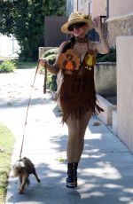 PHOEBE PRICE Out with Her Dog in Los Angeles 11/19/2023
