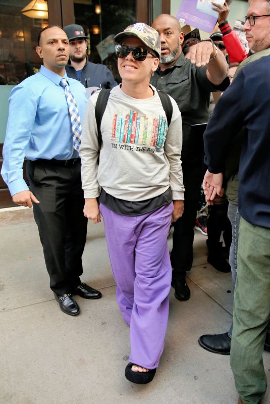 PINK Leaves for Her Concert at Madison Square Garden in New York 11/05/2023