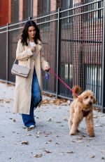 RACHEL ZEGLER Out with Her Dog in New York 11/02/2023