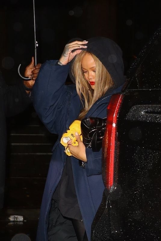 RIHANNA Out for Dinner at Four Seasons in New York 11/26/2023