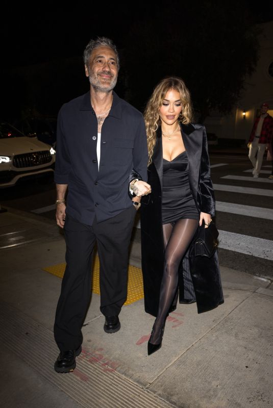RITA ORA and  Taika Waititi Arrives at Leonardo DiCaprio’s 49th Birthday Party in Beverly Hills 11/11/2023