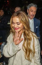 RITA ORA and  Taika Waititi Leaves Ham Yard Bar & Restaurant in London 11/22/2023