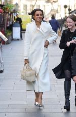 ROCHELLE HUMES Arrives at Global Radio Studios in London 11/20/2023