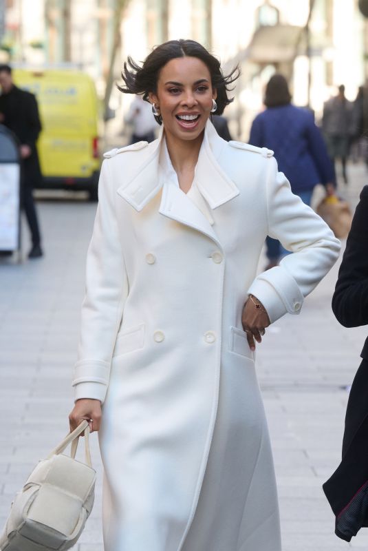 ROCHELLE HUMES Arrives at Global Radio Studios in London 11/20/2023