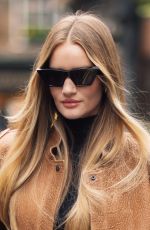 ROSIE HUNTINGTON-WHITELEY in a Saint Laurent and Phoebe Philo Outfit Out in London 11/21/2023