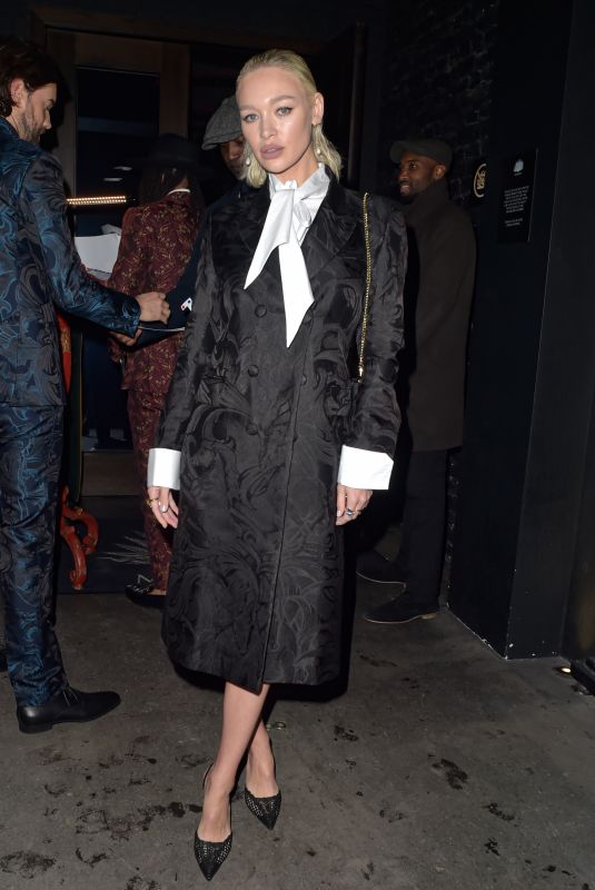 ROXY HORNER Arrives at Joshua Kane Cat Walk Show in London 11/16/2023