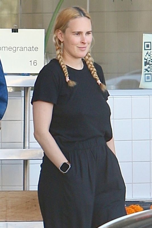 RUMER WILLIS Out for Juice in West Hollywood 11/02/2023