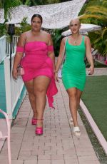 SAM PAIGE and MORGAN CLARK Heading to FitTea Energy Drink Wvent in Miami 11/04/2023