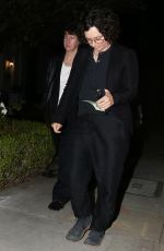 SARA GILBERT Arrives at Leonardo DiCaprio