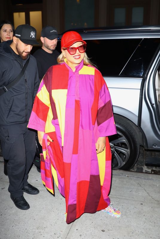 SIA in a Colorful Dress Out in New York 11/03/2023