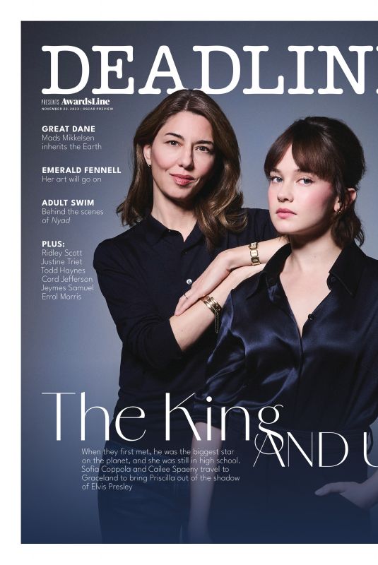 SOFIA COPPOLA amd CAILEE SPAENY in Deadline Magazine, November 2023