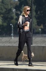 STELLA MAXWELL Out with Her Dog in Los Angeles 11/26/2023