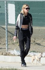STELLA MAXWELL Out with Her Dog in Los Angeles 11/26/2023