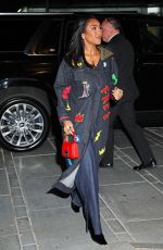TAYSHIA ADAMS Arrives at Alice + Olivia Collaboration with Basquiat in New York 11/08/2023