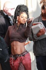 TEYANA TAYLOR Arrives at Jimmy Kimmel Live! in Hollywood 11/29/2023