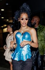 TEYANA TAYLOR Arrives at OBJ’s Birthday Party in New York 11/06/2023