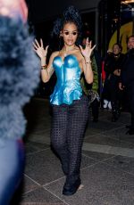 TEYANA TAYLOR Arrives at OBJ’s Birthday Party in New York 11/06/2023
