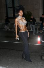 TEYANA TAYLOR Arrives at Skims Swarovski Collaboration Launch in New York 11/07/20