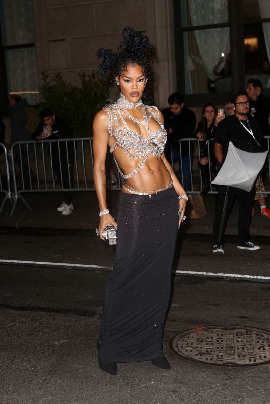 TEYANA TAYLOR Arrives at Skims Swarovski Collaboration Launch in New York 11/07/20