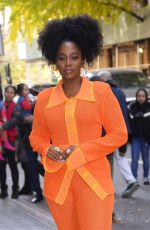 TEYONAH PARRISH Arrives to ABC Studios in New York 11/16/2023