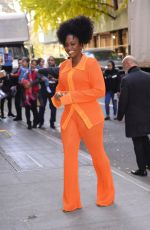 TEYONAH PARRISH Arrives to ABC Studios in New York 11/16/2023