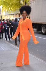 TEYONAH PARRISH Arrives to ABC Studios in New York 11/16/2023