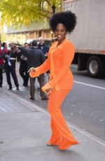 TEYONAH PARRISH Arrives to ABC Studios in New York 11/16/2023