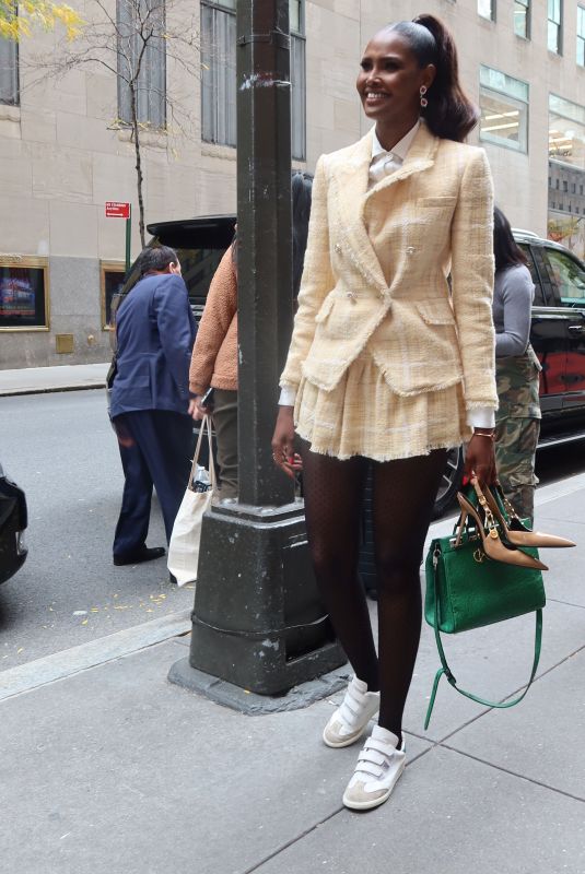 UBAH HASSAN Arrives at Rockefeller Plaza in New York 10/31/2023