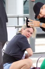 VOGUE WILLIAMS and JOANNE MCNALLY at Perth Airport 11/12/2023