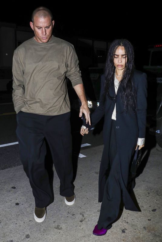 ZOE KRAVITZ and Channing Tatum Leaves Mastro
