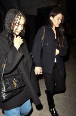 ZOE KRAVITZ and RILEY KEOUGH Out for Dinner at Craig