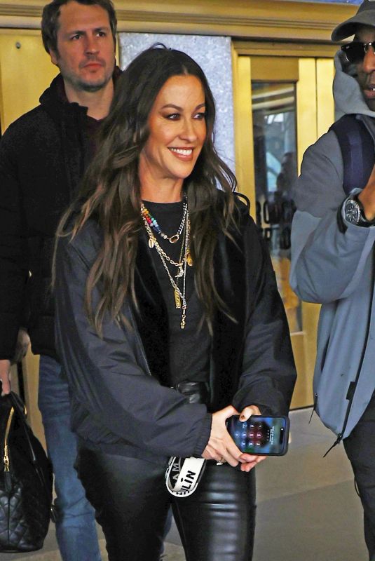 ALANIS MORISSETTE Leaves NBC Studios in New York 12/15/2023