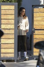 ALESSANDRA AMBROSIO Leaves Her Home for a Workout Session, Followed by a Lunch at Cecconi