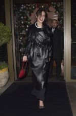 ALEXA CHUNG Leaves The Broadwick Soho Hotel in London 12/20/2023