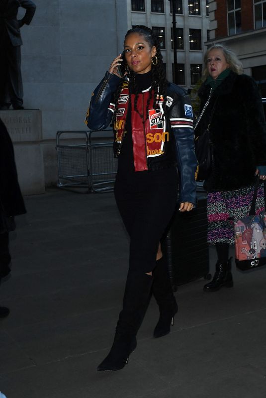 ALICIA KEYS Arrives at BBC Broadcasting House in London 12/11/2023