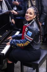 ALICIA KEYS Performs at St Pancras International Station in London 12/11/2023