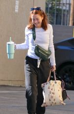 ALYSON HANNIGAN Arrives at DWTS Finals Rehearsals in Los Angeles 12/01/2023