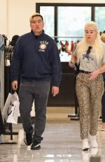 AMANDA BYNES and Paul Michael Out at Santa Anita Mall in Los Angeles 12/24/2023