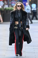 AMANDA HOLDEN Leaves Global Studios Heart Breakfast Show in London 11/30/2023