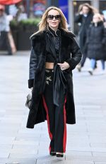 AMANDA HOLDEN Leaves Global Studios Heart Breakfast Show in London 11/30/2023